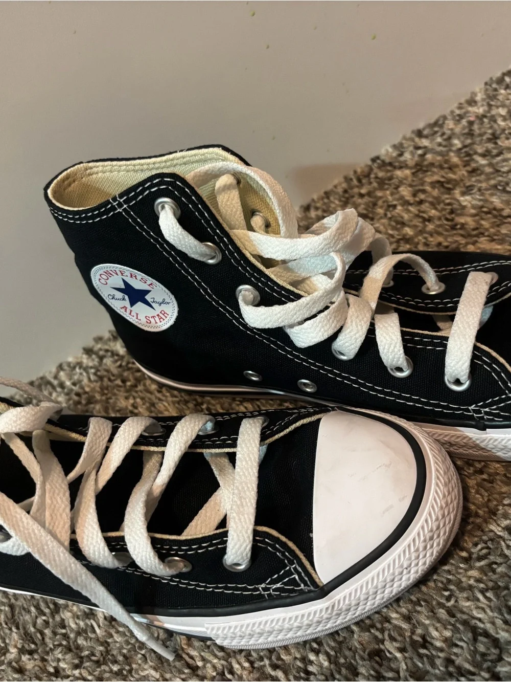 Converse Black & White Kids High Top Sneakers